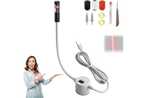 TDIPS Magnetic Positioning Quilting Light for Sewing Machine, Sewing Machine Quilting Light with Adjustable Dot/Straight Line/Crosshair Projection, LED for Sewing Machines Precision (1pc-STRAIGHT LINE)