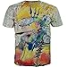 Nemolemon Men's Fashion 3D Print Uzumaki Naruto Casual Cartoon T-Shirts,Medium, Multi-Colored