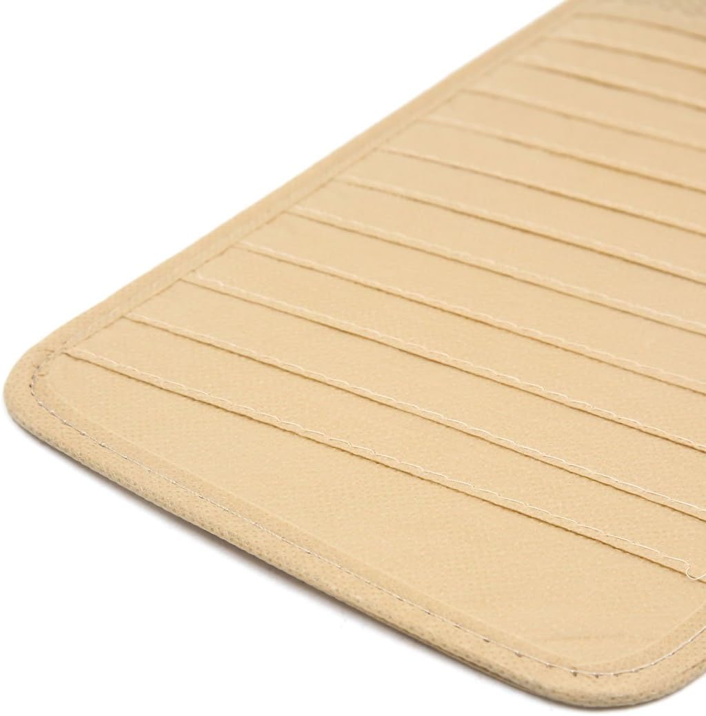 uxcell Beige Oxford Cloth Car Sun Visor CD DVD Storage Pocket Holder 12 CDs Capacity: Automotive