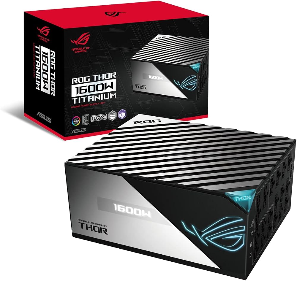 ASUS ROG Thor 1600W Titanium Power Supply with OLED Display Aura Sync