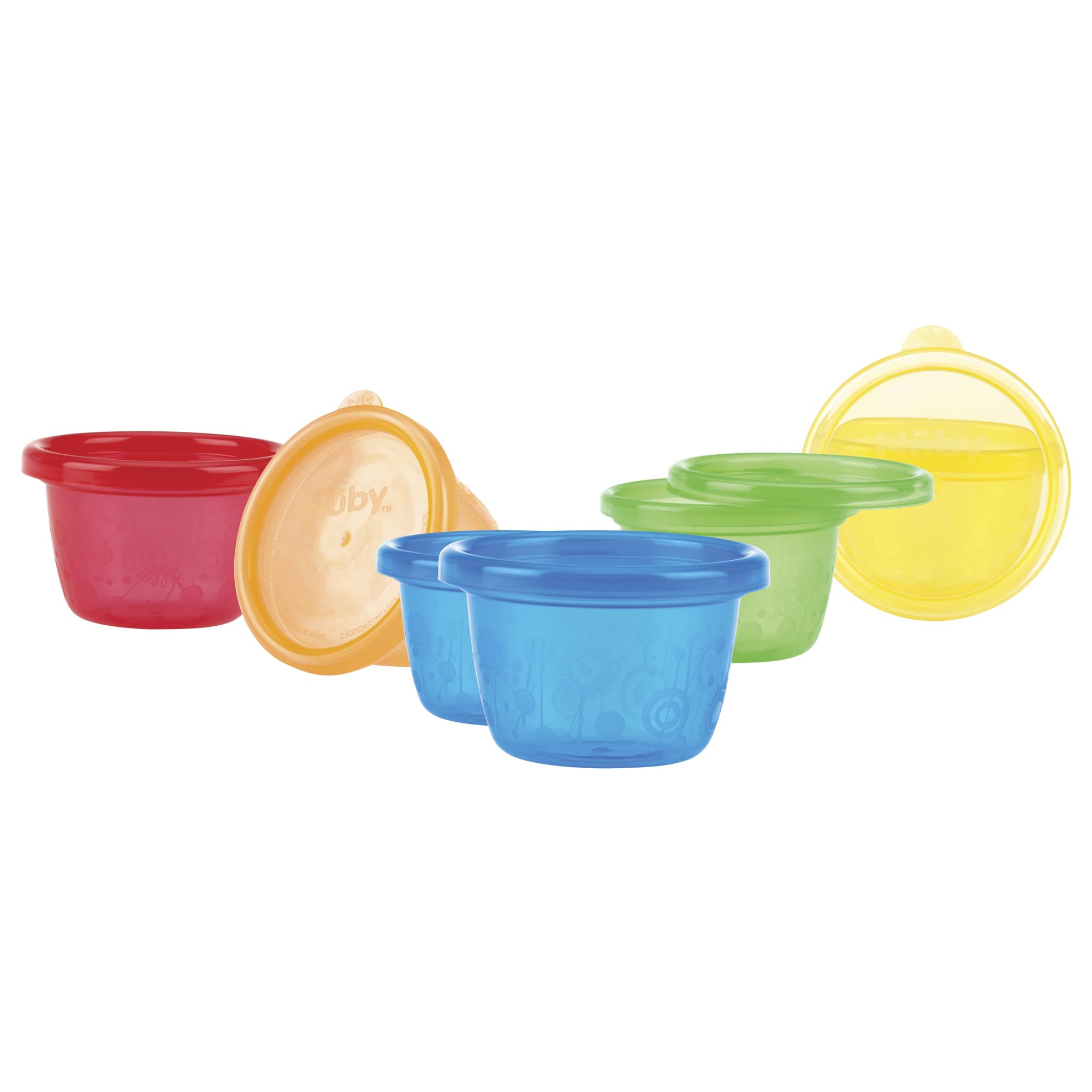 Nûby ID91161 A Pick Nick Snack Cups – 6 Pack – Dish with Lid