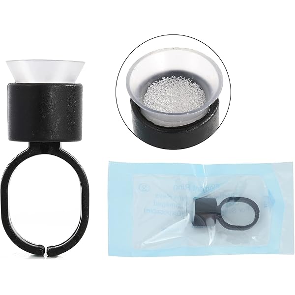 YouU 50 Stück Make-up Kleberinge – Gelb & Weiß, Für Tattoo-Farbe & Wimpernkleber