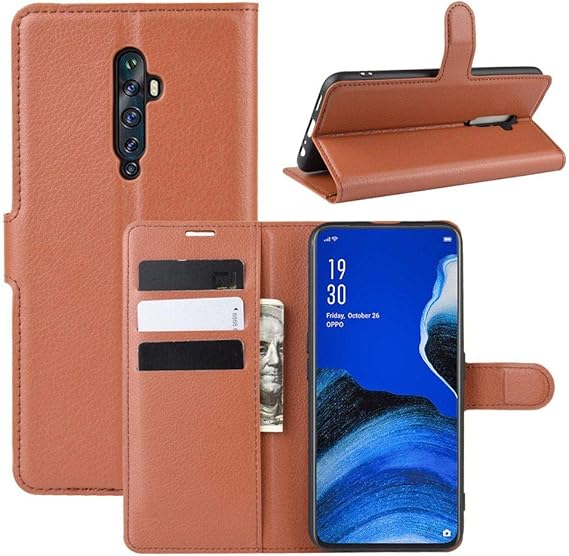 RankOne Custodia A Portafoglio Per OPPO Reno 8T 4G, Con Chiusura Magnetica, Pelle PU Rossa, 2 Slot Carte - 2
