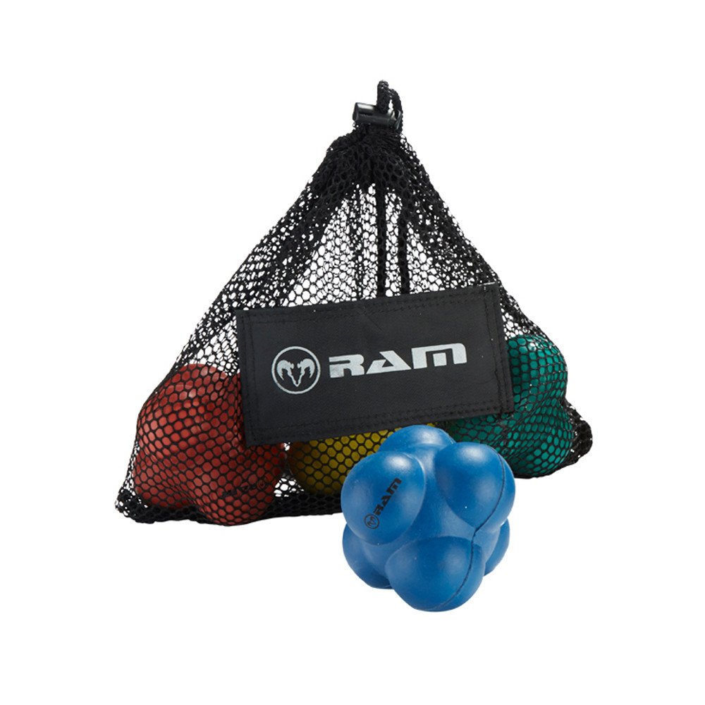 Ram Cricket Reaction Ball Set - Perfect Agility Training Equipment for Improved Hand-Eye Coordination, Reflexes & Reactions – 10 cm Durable Rubber set of 4 Balls.