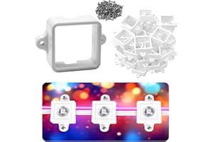 CTUOPTUO 100 Pcs White Mounting Brackets, Light Clips W/Screws, Fits Govee RGBIC LED Permanent Outdoor LED Lights Non-Pro/Original H705, Elite Version H805, for Various Surfaces like Wood, Steel Siding etc