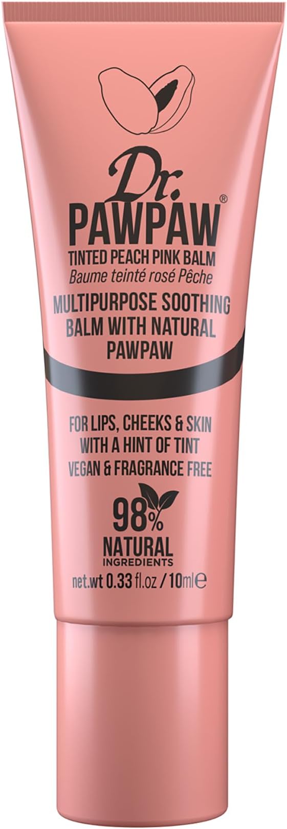 Dr. Pawpaw Tinted Peach Pink Balm 10ml Multi-Purpose Vegan
