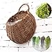 MOTINA Handmade Woven Hanging Basket Natural Wicker Handed Storage Basket for Home Garden Wedding Wall Decorations