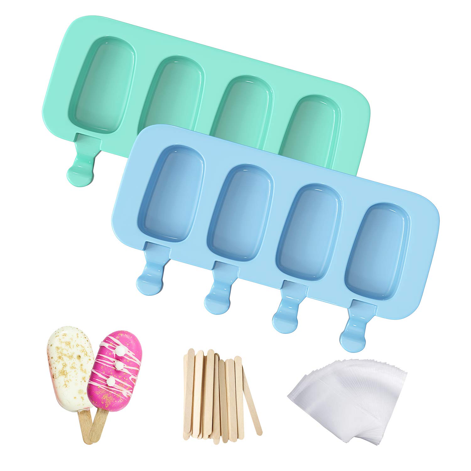Photo 1 of ****  ONLY 1 **** Popsicles Molds, Ozera 2 Pack Homemade Cake Pop Molds, Reusable Silicone Ice Pop Cream/ Cakesicle Maker Molds