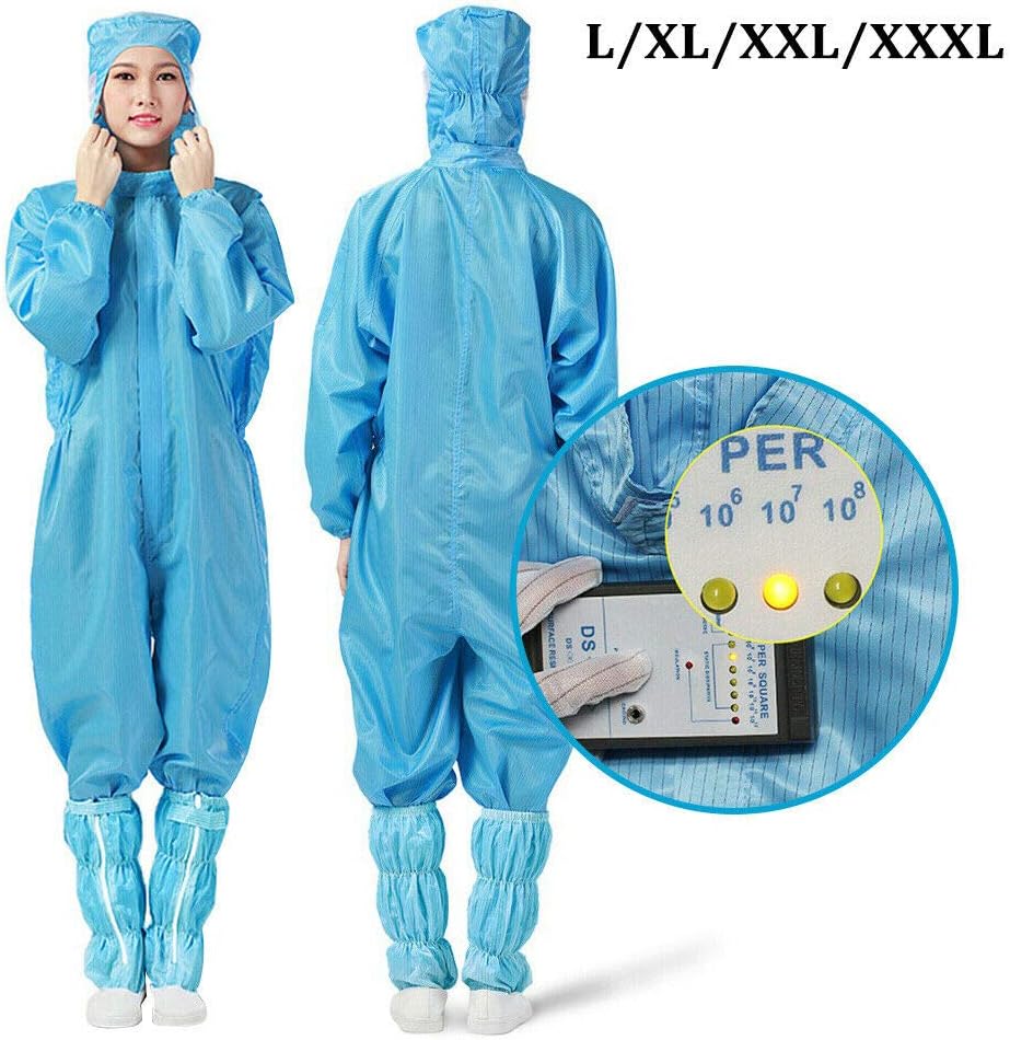 Unisex Reusable Protective Overalls Suit Splashproof Protective Isolation Clothing Suit (L)