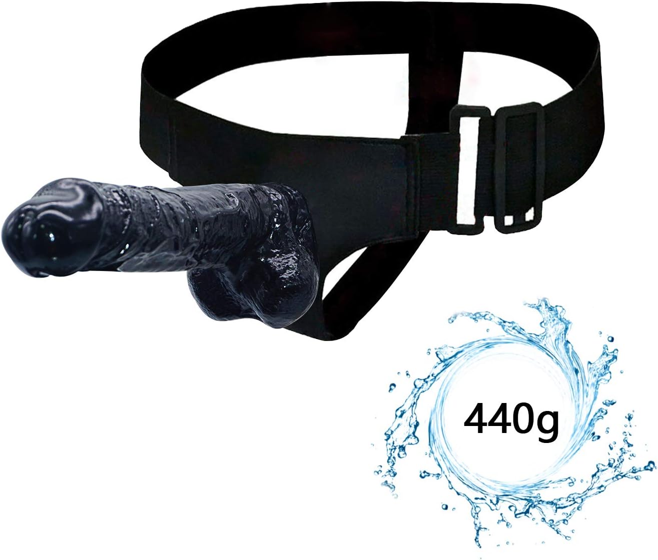 Realistic Strap on Big Sticks Flexible Toy (Black)