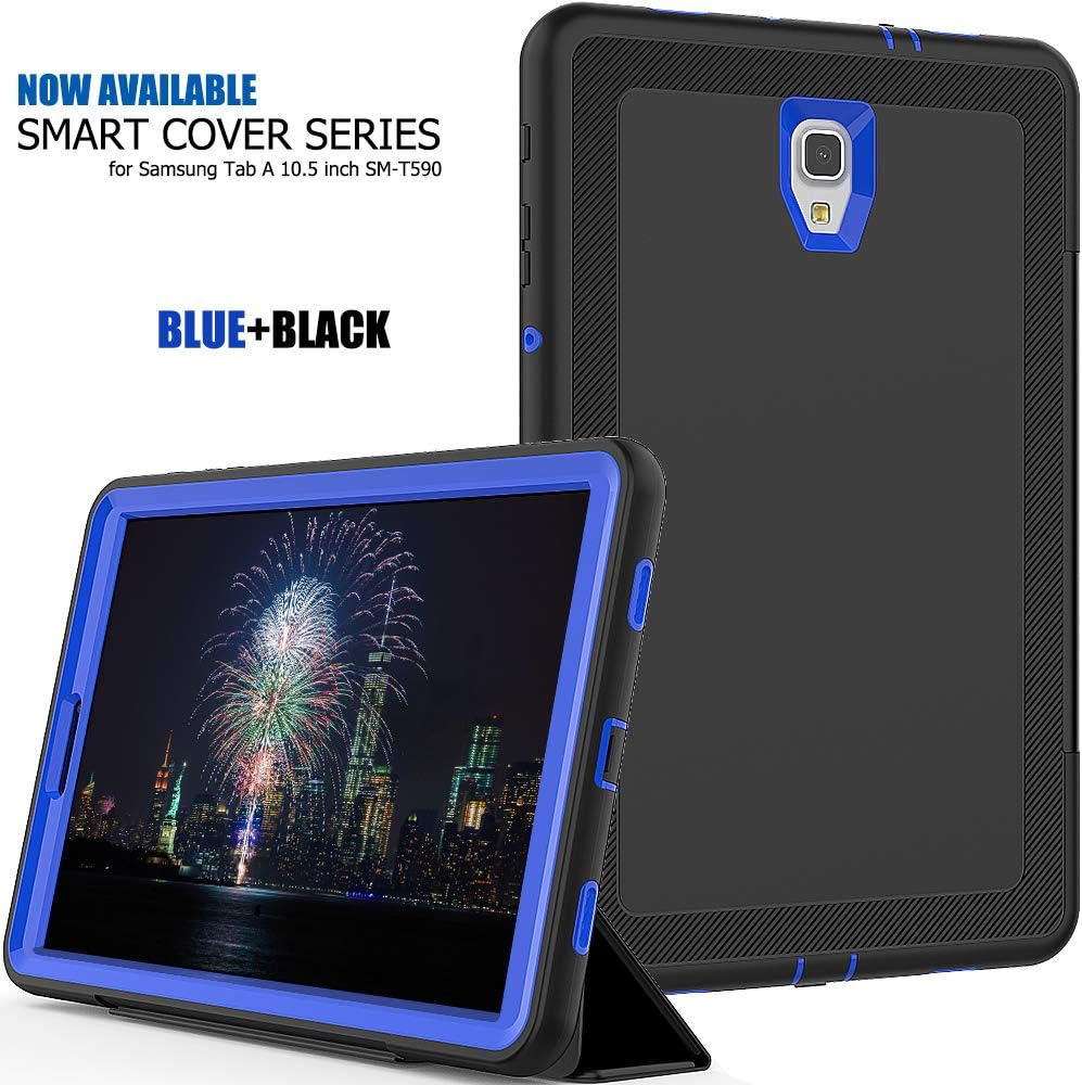Sevrok Samsung Galaxy Tab A 10.5 Case - Full-Body Heavy Duty Tough Shock Absorber Armor Cover Smart with Auto Sleep/Wake Feature for Galaxy Tab A 10.5 inch (SM-T590/T597), Blue