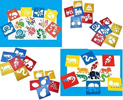 Painting Stencil Templates, Emango Plastic Drawing Washable Template Stencils for Kids Crafts School Projects (24 Patterns)