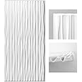 Art3d 46.2 Sq. Ft. White Large PVC 3D Wall Panels for Interior Wall Décor, Textured Wavy Decorative Panels, Pack of 6 Tiles (47.2" × 23.6")