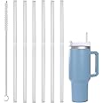MLKSI Replacement Straw for Stanley 40 oz 30 oz Cup Tumbler, 6 Pack Extra Long Reusable Straws for Stanley 40 oz, Cup Straw for Stanley Tumbler Accessorie