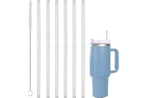 MLKSI Replacement Straw for Stanley 40 oz 30 oz Cup Tumbler, 6 Pack Extra Long Reusable Straws for Stanley 40 oz, Cup Straw for Stanley Tumbler Accessorie