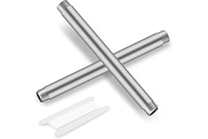 Home TZH 1/4"x6" 304 Stainless Steel Pipe, 1/4" NPT x 1/4" NPT Male Threaded Nipple, SCH40 Heavy Duty Pre-Cut Steel Pipe for Plumbing Gas, Hydraulic, and Industrial Applications(6", 2 Piece)