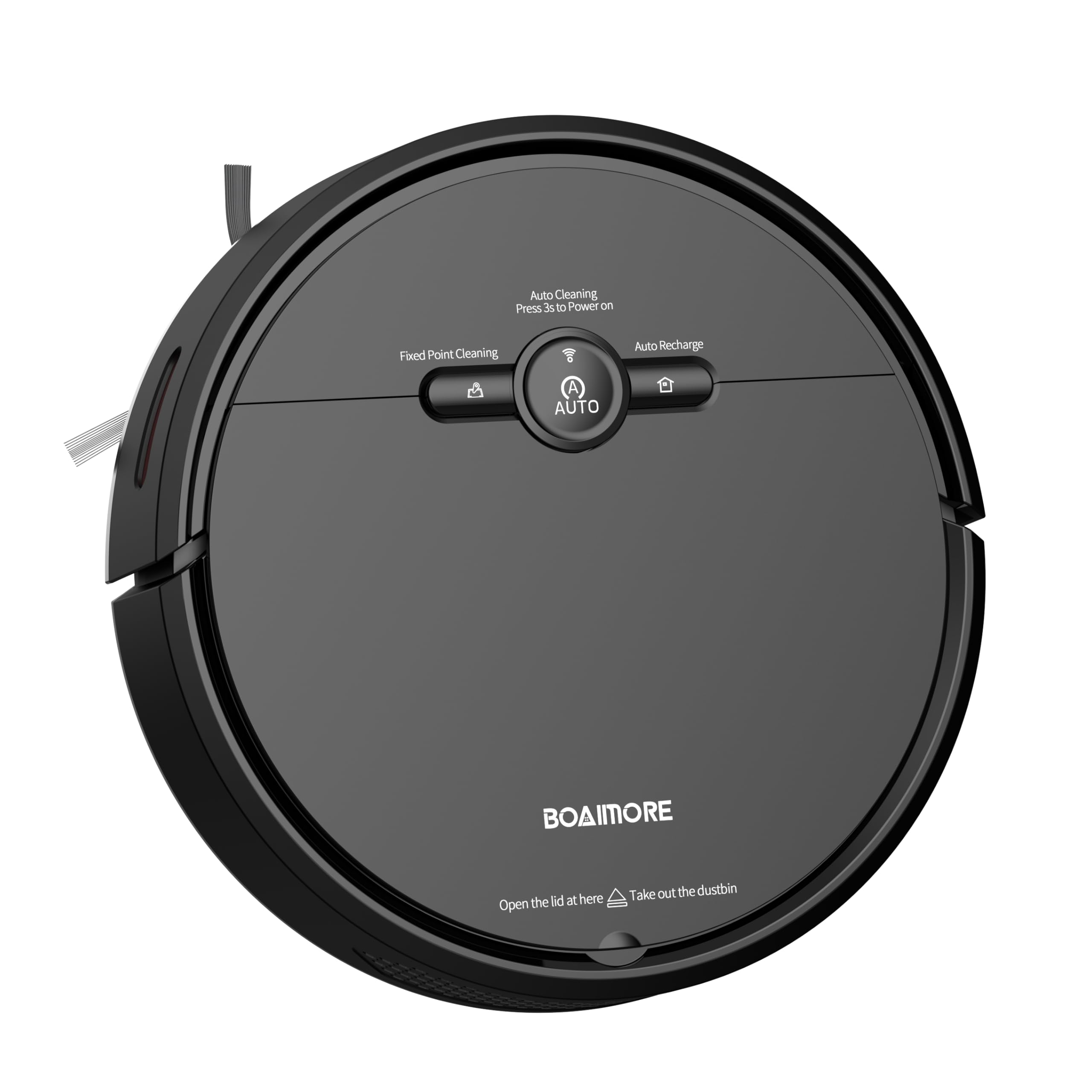 BOAIMORE D2 Robot Vacuum Cleaner, Strong Suction, 120 Mins Runtime, Slim, Low Noise, Automatic Self-Charging, Wi-Fi/App/Alexa Control, Ideal for Pet Hair Hard Floor and Daily Cleaning