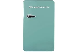 FRIGIDAIRE EFR372-MINT 3.2 Cu Ft Retro Compact Rounded Corner Premium Mini Fridge, Mint