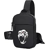 Mini Crossbody Bag Men Chest Bags,Small Travel Sling Bag For Men Women Waterproof For Mens For Travel Work Sport (Roar, Small)