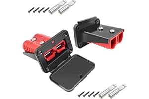 GZSH Anderson Plug 2PCS 175A Quick Connect Wire Connectors with Mount and Cap 4-1/0 AWG Battery Quick Disconnect 12V-36V Battery Quick Connect Waterproof SB175 for Car RV Trunk Boat Winch