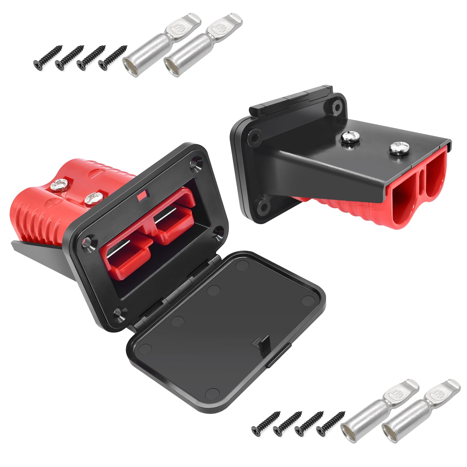 Photo 1 of GZSH Anderson Plug 2PCS 175A Quick Connect Wire Connectors with Mount and Cap 4-1/0 AWG Battery Quick Disconnect 12V-36V Battery Quick Connect Waterproof SB175 for Car RV Trunk Boat Winch