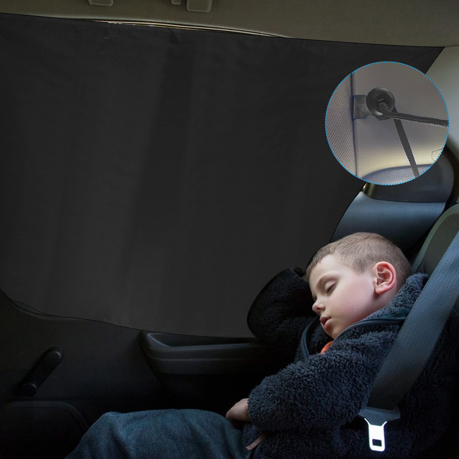 Set of 3 Car Privacy Curtains,Car Divider Curtains Automotive Sun