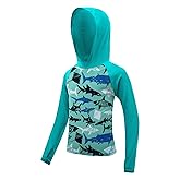Boys Rash Guard Toddler Swim Shirts Long Sleeve Kids Fishing Shirt UPF 50+ Sun Protection Swim Top with Thumb Hole