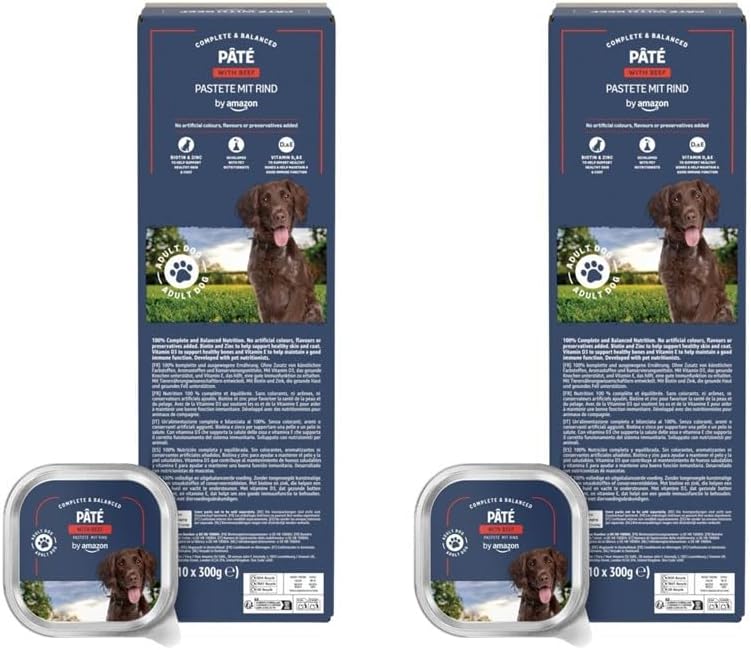 by Amazon Dog Food Paté with Beef 300g Pack of 20 Lifelong