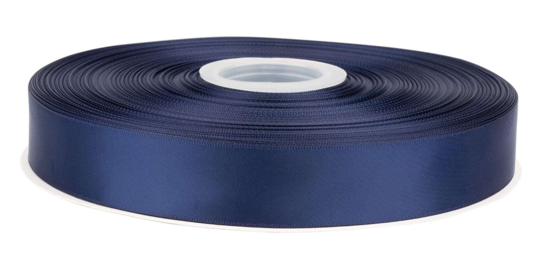 Fondersy 91 Meters Navy Double Faced Satin Ribbon - 25mm Width for Wedding, Gift Wrapping, Floral Arrangement and Crafts