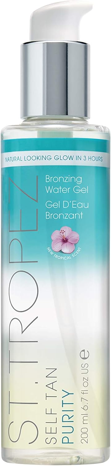St.Tropez Self Tan Purity Bronzing Water Gel, Clear Tanning Water Gel, Streak-Free Finish, Develops in 4-8 Hours, Vegan