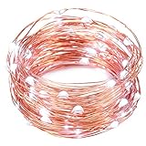 LED Fairy Lights, Oak Leaf 2 Set of USB 60 LED Starry String Lights Copper Wire for Home Bedroom Party Wedding Decoration,19.7ft,Cool White