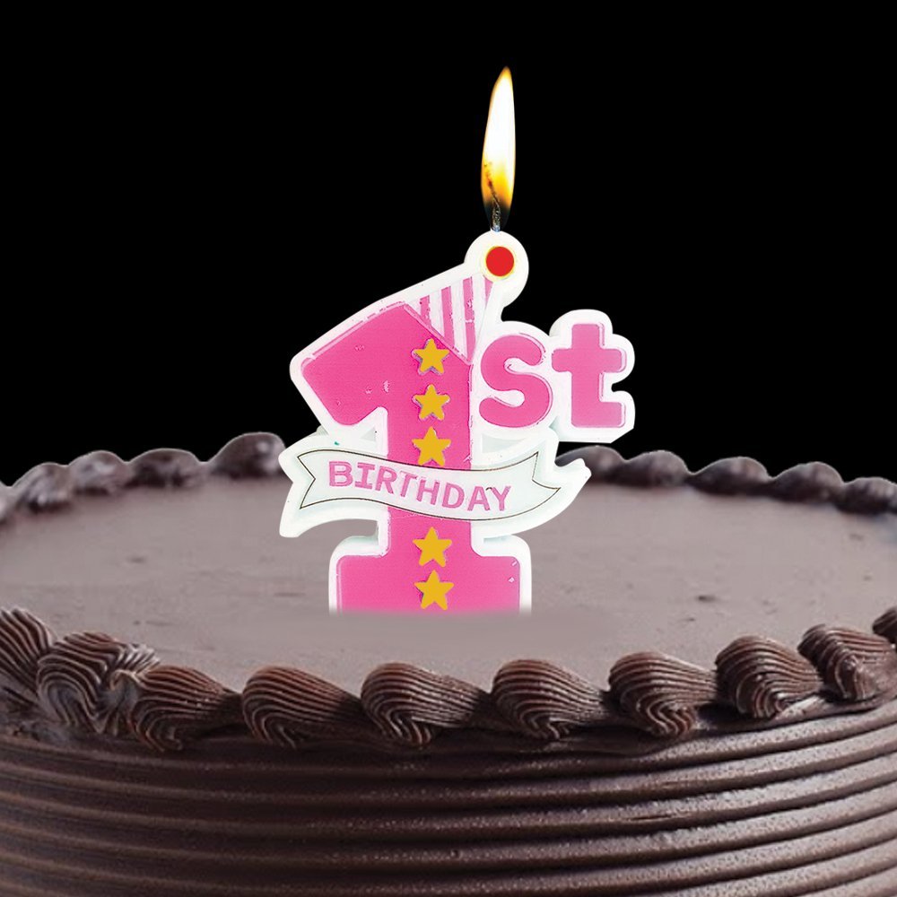 Girls 1St Birthday Candle for Decoration Party Propz Online Party