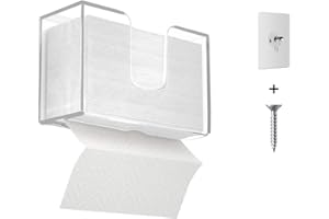 IEEK Paper Towel Dispenser Wall Mount Acrylic Paper Towel Holder for Bathroom Office and Kitchen,Hand Towel Dispenser Fits Multi-Fold Paper Towel,C-Fold, Zfold,Tri fold Paper Towels,Clear