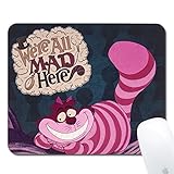 Onelee Disney Alice in Wonderland Cheshire Cat Rectangular Mouse Pad - We're All Mad Here - Gaming Mouse Pad