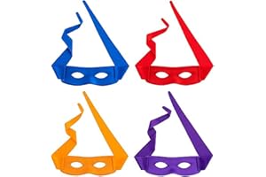 4PCS Lexziuo Turtle Eye Masks - Funny Halloween Costume Accessories for Kids, Turtle Party Decorations