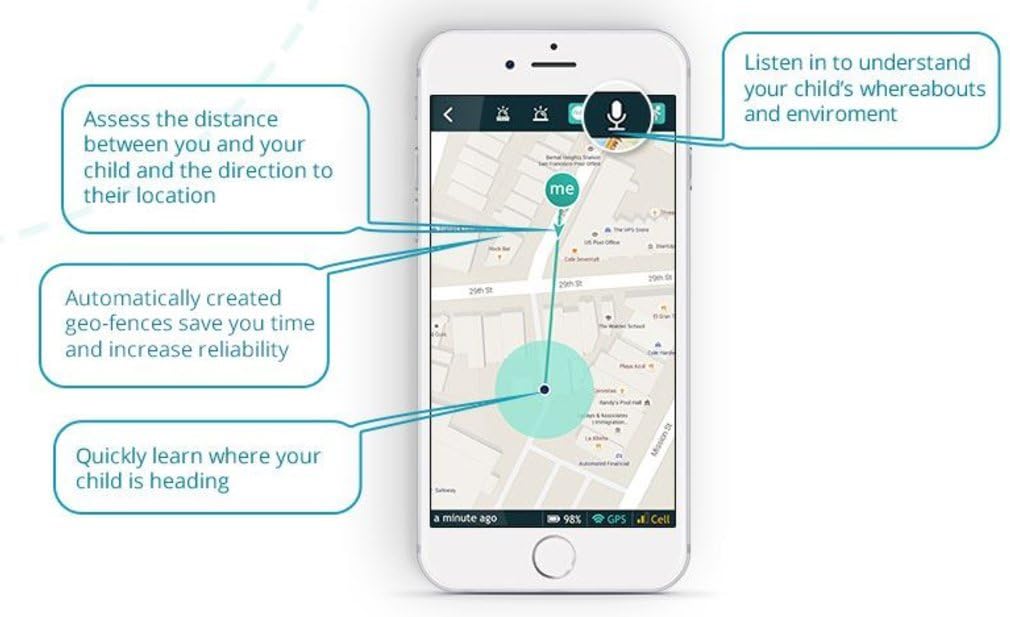 AngelSense GPS Tracker for Children with Special Needs, Location Alerts and Voice Monitoring, Compatible with Apple iOS and Android Devices, Includes ...