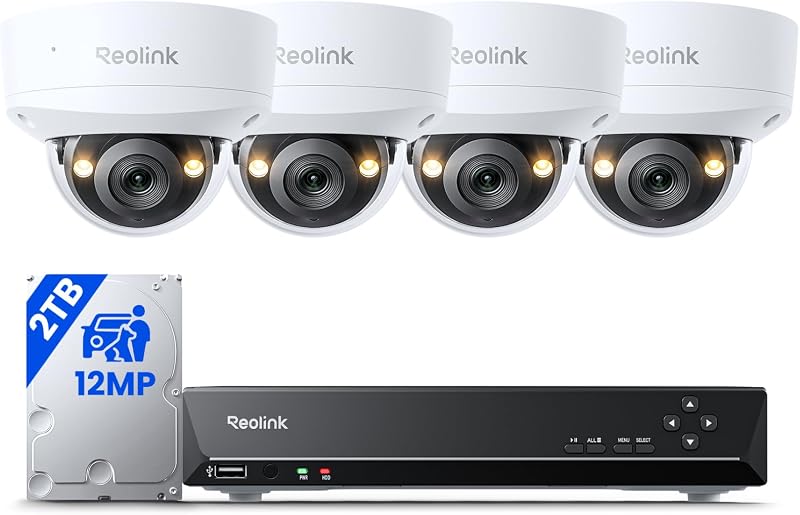 12MP Kit Caméra PoE, Grand Angle 145°, IK10 Anti-Vandalisme