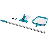 Intex 28002E Cleaning Maintenance Swimming Pool Kit with Vacuum, Surface Skimmer, and Telescoping Pole for Above Ground Pools