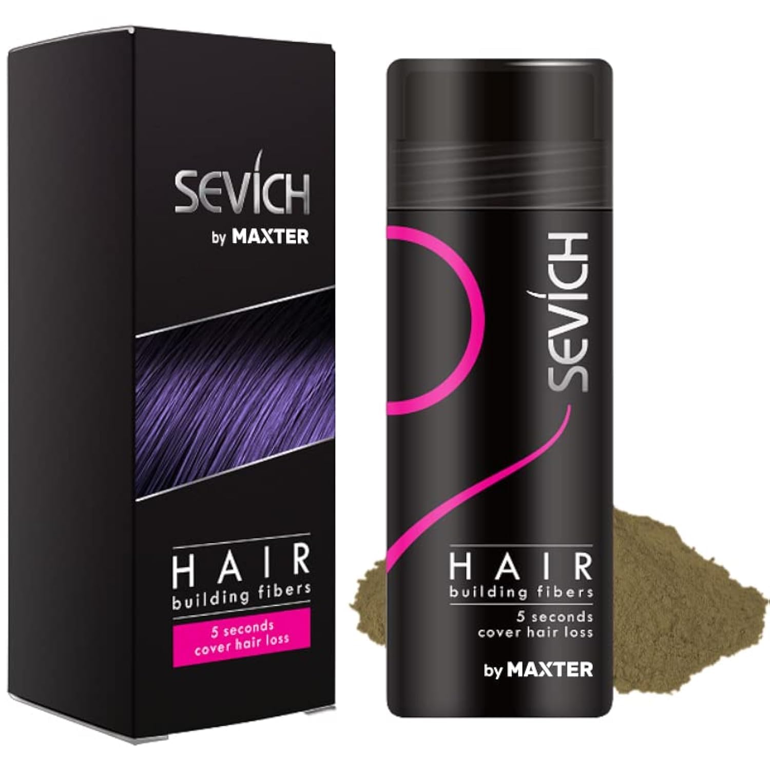 Hair Fibres Light Brown for Men & Women - Natural Hair Powder for Building, Thickening and Hair Loss Coverage in 30 Seconds