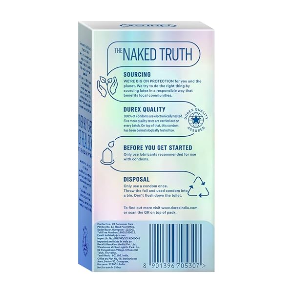 DUREX INVISIBLE SUPER ULTRA THIN CONDOMS FOR MEN – 10 COUNT – PACKAGING MAY VARY