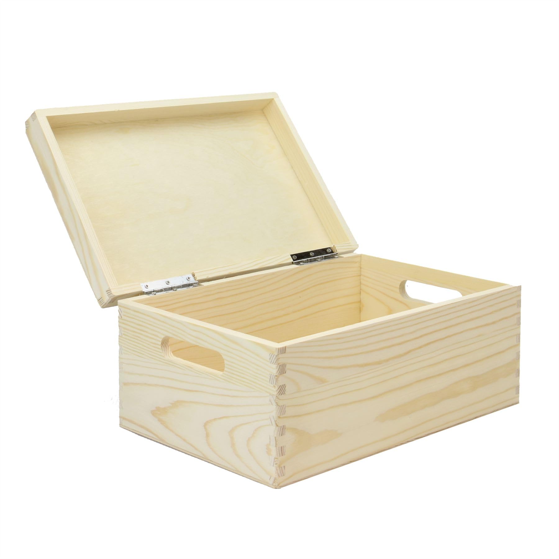 Wooden Storage Box | Kitchen Storage | Keepsake Box | Wooden Chest with Lid | Decorative Craft Box | Toys, Valuables, Memory Box | Pukkr