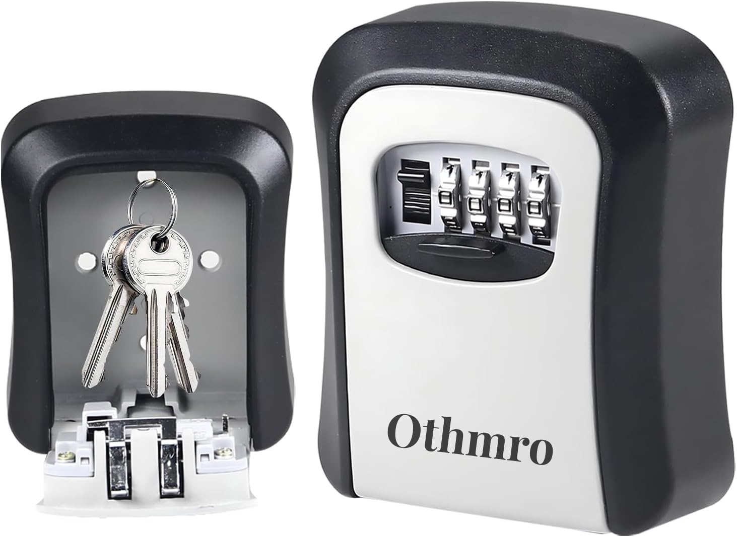 Othmro Key Safe Wall Mounted, Key Safe Box Outdoor All Metal Security Key Cabinet, Key Lock Box Outside Waterproof Lock Cabinet for Home Garage Elderly Parents Spare House Key