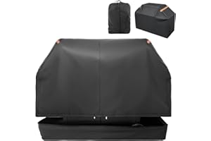 Patented Fully Enclosed Grill Covers for Outdoor Grill 60 Inch 2-in-1 Heavy Duty Barbecue Grill Cover 600D Waterproof Animal-