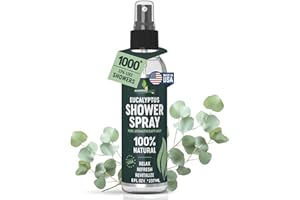 essentiallybased Pure Eucalyptus Shower Spray Big (8oz) - 100% Pure and Organic Oil - Eucalyptus Spray for Shower, Sauna and Spa - Steam Room Oil - Made in USA - Big (8oz)