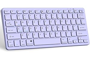 TAIYANG Ultra-Slim Bluetooth Keyboard Wireless Keyboard Compatible iPad 10th/iPad 10.2(9th/8th/7th Generation),iPad Air 5th/4th, iPad Pro 11/12.9, iPad 9.7, iPad Mini and All Bluetooth Devices (Light Purple)