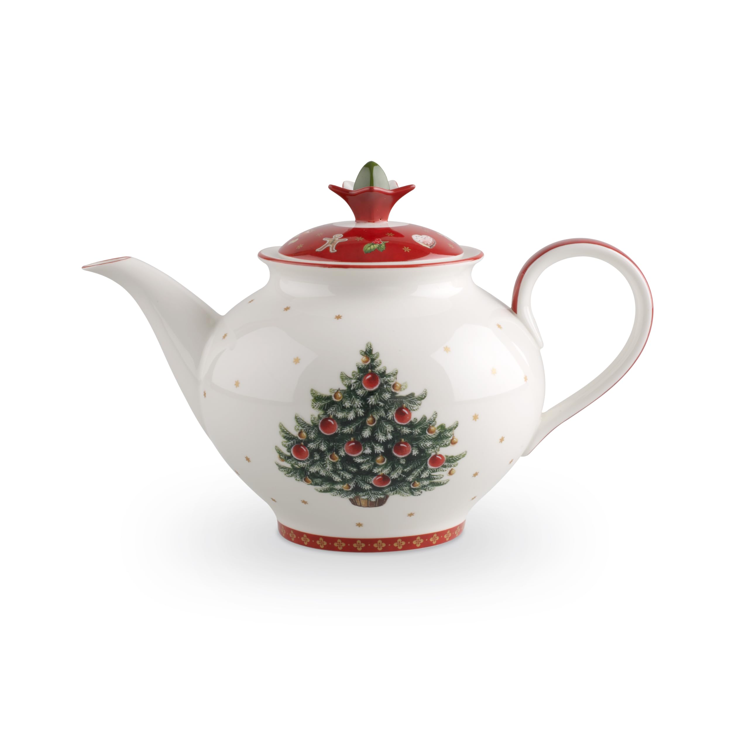 Villeroy & Boch - Toy's Delight Kanne mit Deckel, Teekanne Weihnachten, Kaffeekanne, Weihnachtsdeko, Weihnachtsdekorationen, Tannenbaum, Weihnachtsgeschirr, Premium Porzellan