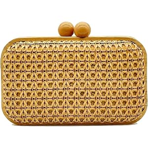 XUYIBG Women Beach Clutch Bag Woven Summer Purse Handbag Wedding Party Evening Shoulder Bag