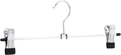 Hosen- und Rockbügel aus Metall, mit Clips, 20er-Pack, Chromfarben
