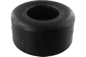 Go Kart Tires 10x4.50-5 and 11x7.10-5 Tubeless Front and Rear Set for Competitive Kart Racing, Rubber Wheels Replacement Comp