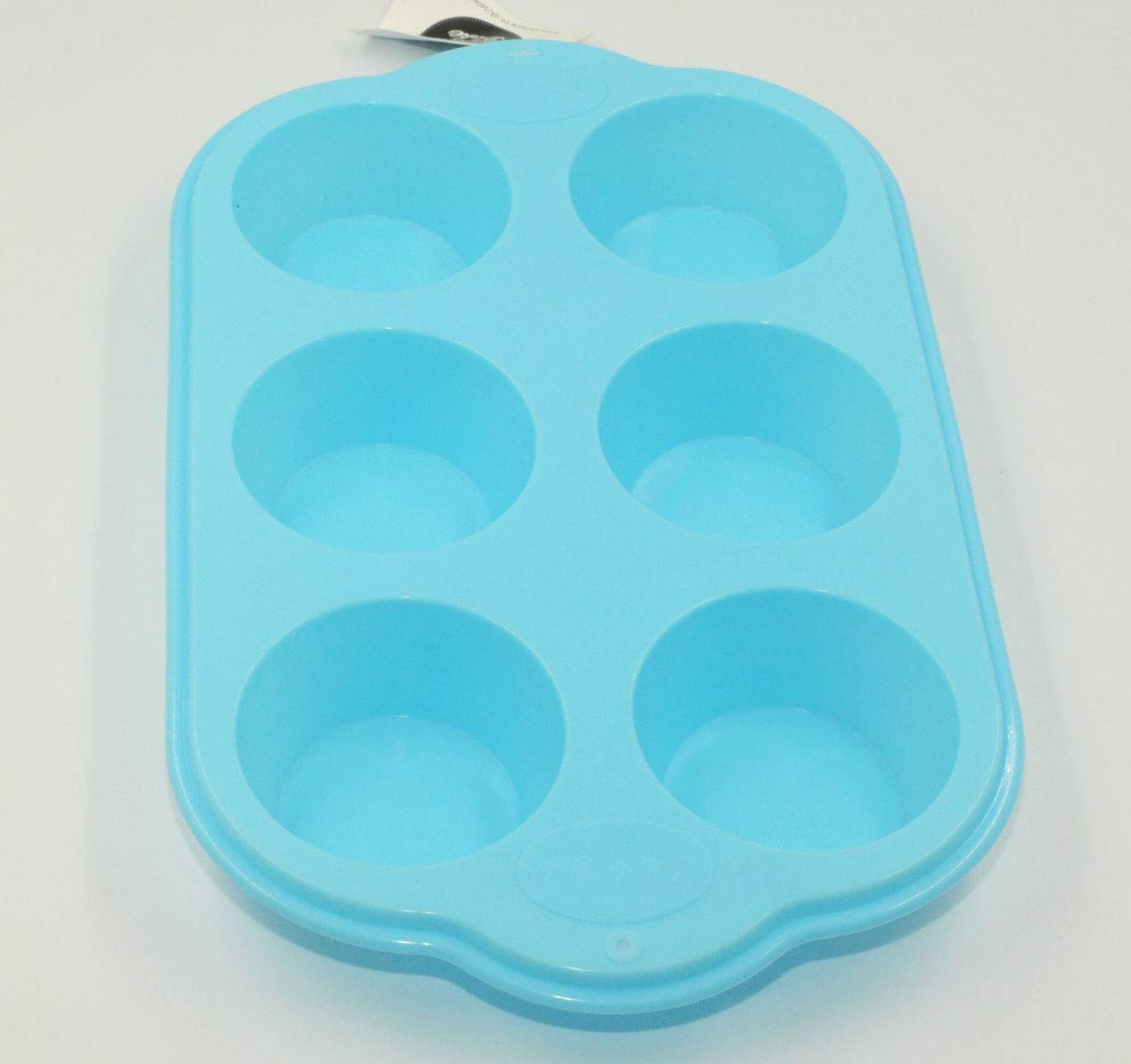 Selecto Bake 6 Cup Silicone Bun, Muffin Tray Non Stick Tin Baking Pudding Mold, 6 Cup Muffin Pan Non Stick Cupcake Baking Mould Silicone (Blue)
